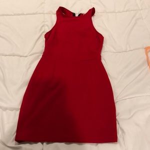 Red tight dress